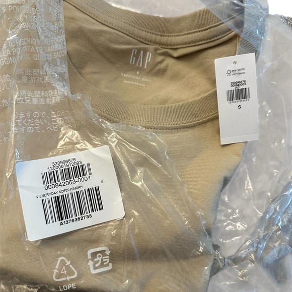 GAP Everyday Tan Short Sleeve Tee Mens Small - Picture 4 of 5